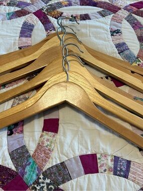 6 Wooden Hangers